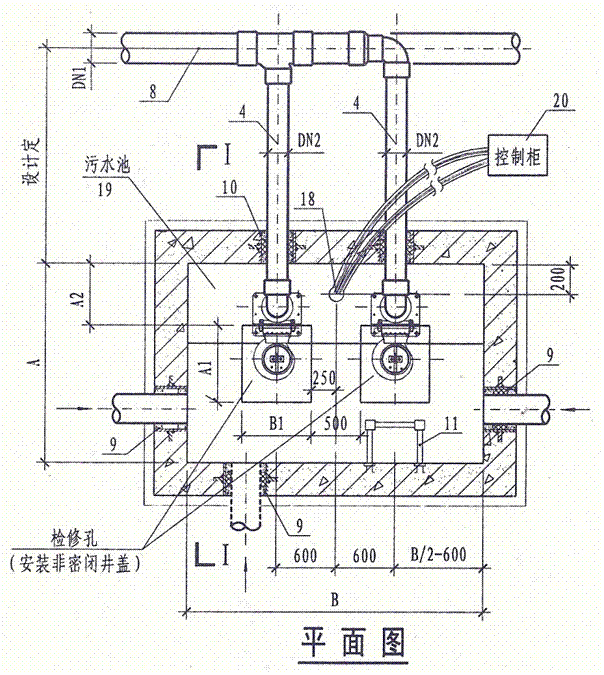 大東海泵業(yè)排污泵安裝圖1